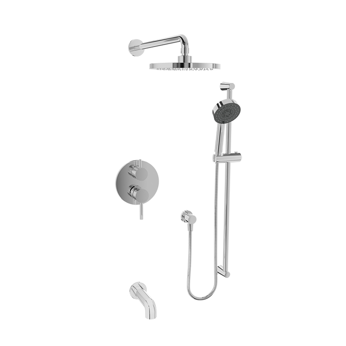 Pressurebalanced shower faucet with rainfall showerhead, hand shower